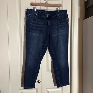 Kut from the Kloth KATY Blue Ankle Straight Leg Jeans 14W